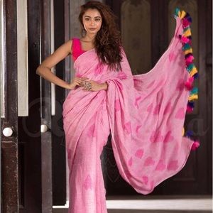 Organic linen saree